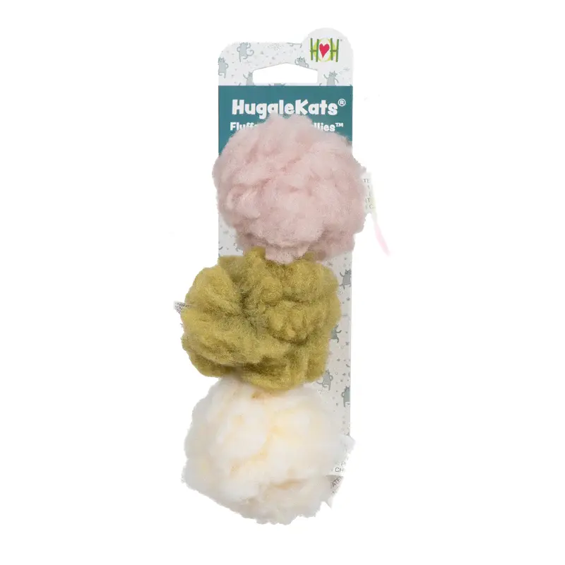 HuggleKats Fleece Ballies 3 pk Cat Toy