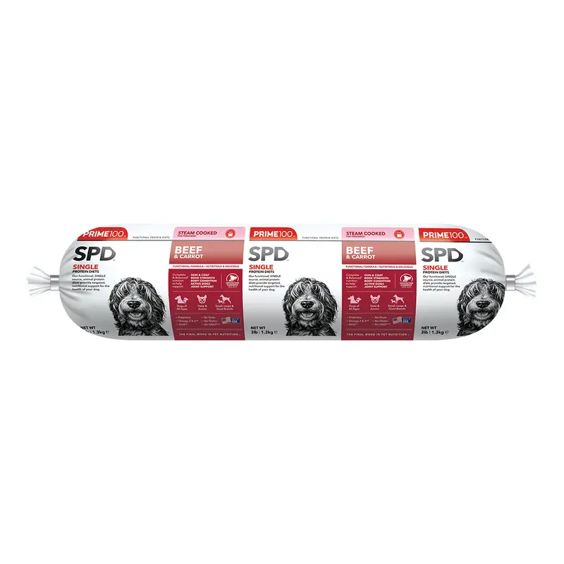 Prime100 SPD Fresh Roll Beef & Carrot 3lb