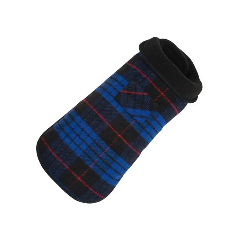 Blue Plaid Fleece Lined Coat