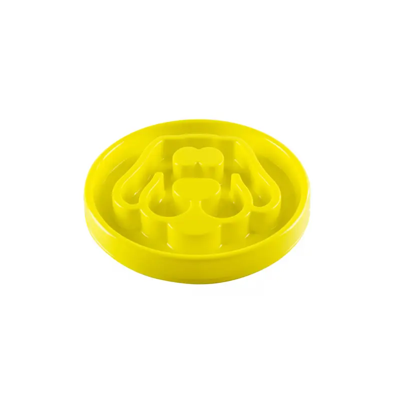 BeOneBreed Yellow Slow Feeder Dog Food Bowl