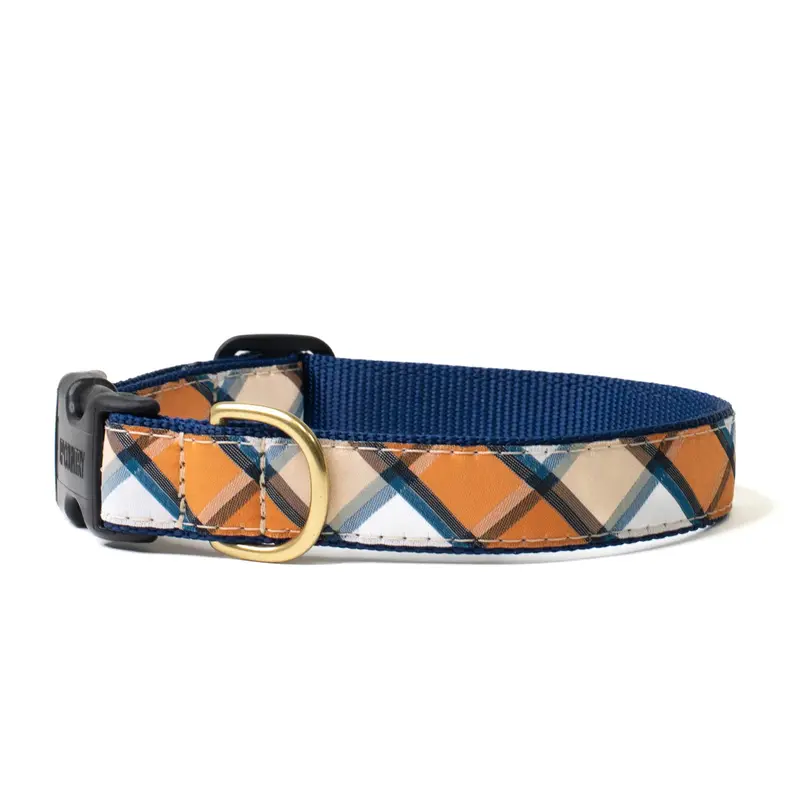 Up Country Terra Cotta Plaid Dog Collar
