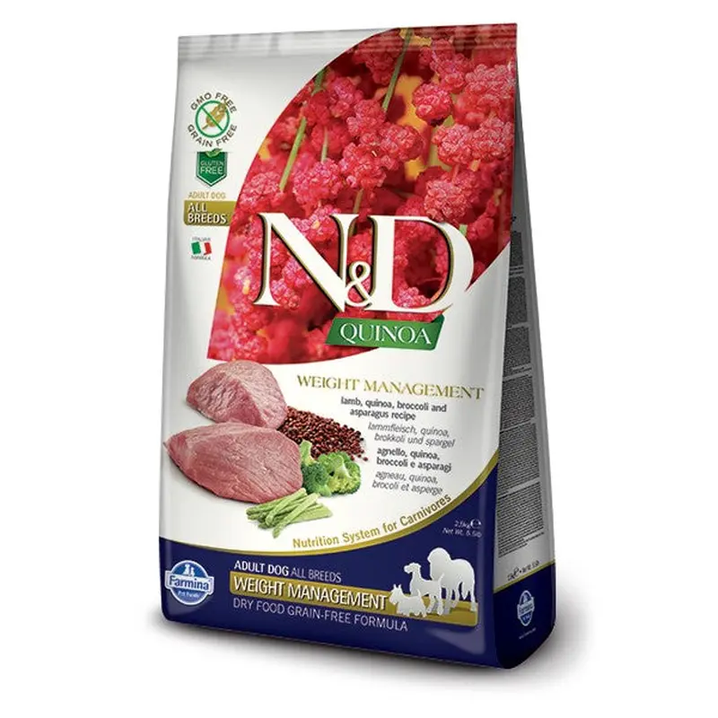 Farmina N&D Quinoa Functional Weight Management Dry Dog Food -  Lamb - 5.5lb Bag