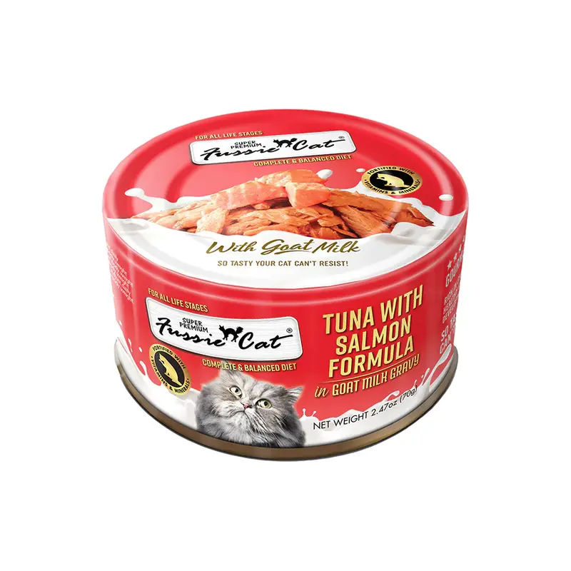 Fussie Cat Premium Tuna with Salmon in Goats Milk