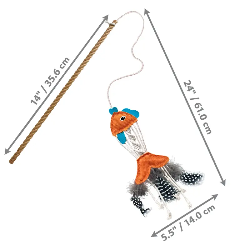 Kong Cat Toy Naturals Teaser Fish