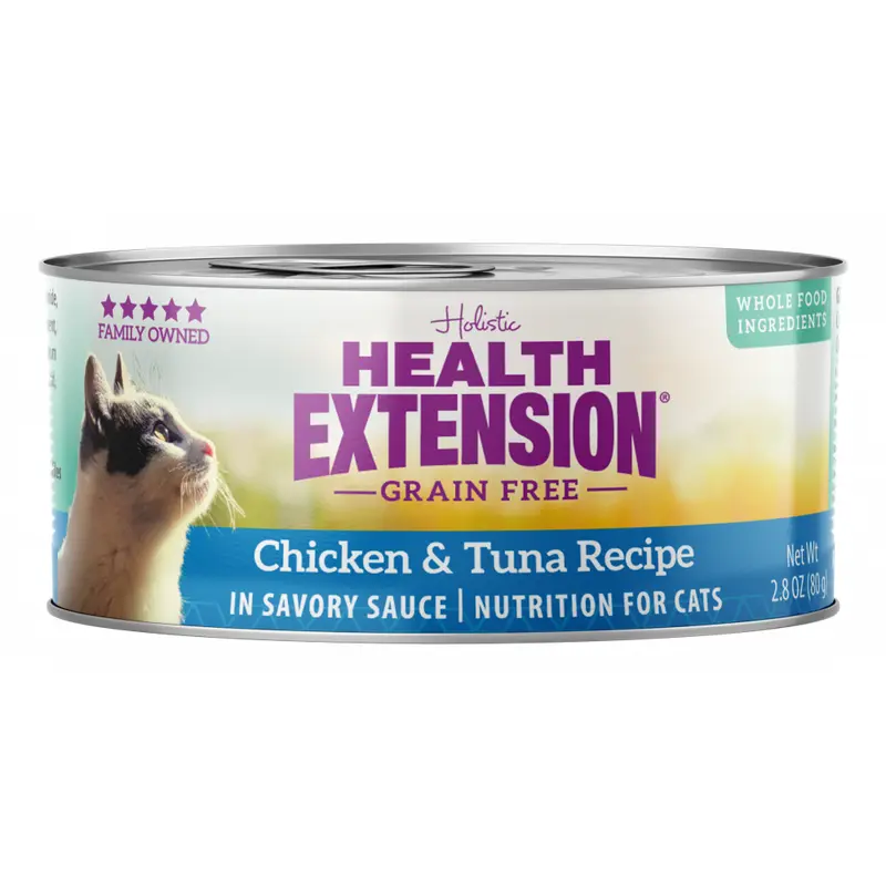 Health Extension Grain Free Chicken and Tuna Recipe Canned Cat Food