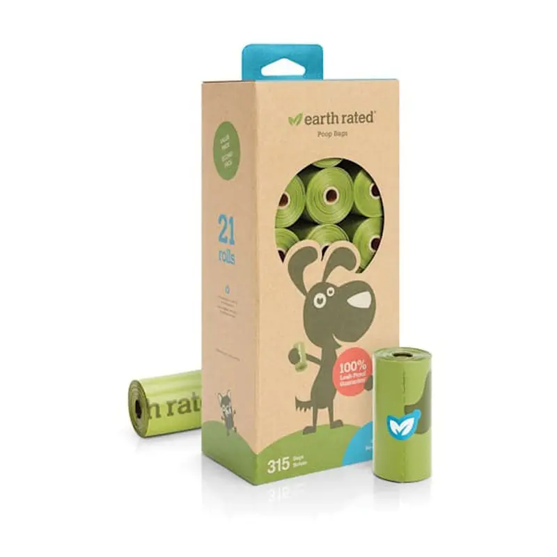 Earth Rated Unscented Poop Dog Waste Bags 21 Refill Rolls 315 Bags
