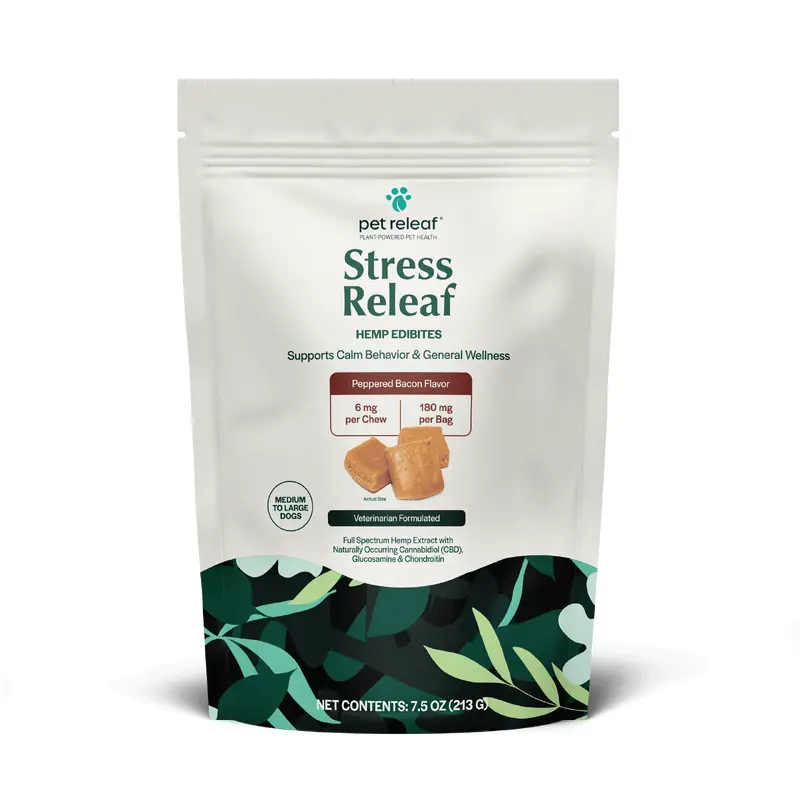 Pet Releaf Stress Releaf Edibites Peppered Bacon Flavor