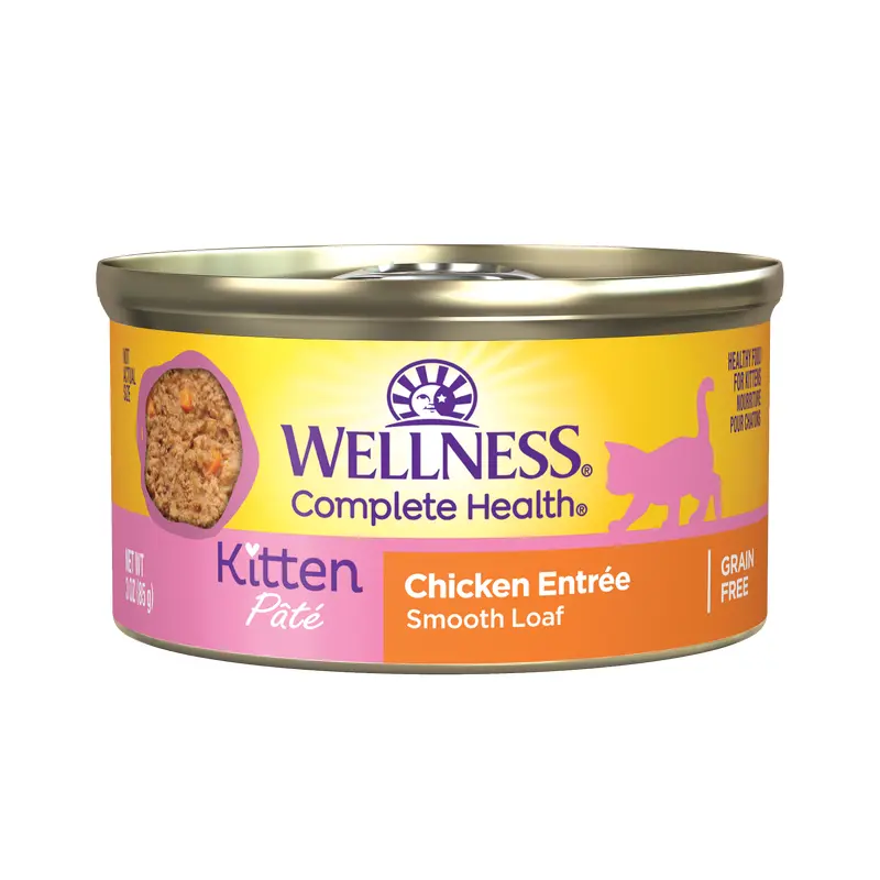 Wellness Complete Health Kitten Canned Wet Cat Food Chicken Pate 3ozs