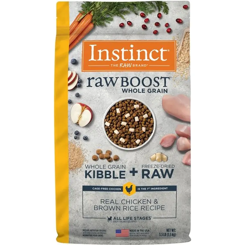Instinct Raw Boost Whole Grain Real Chicken & Brown Rice Recipe Dry Dog Food 3.5lb bag