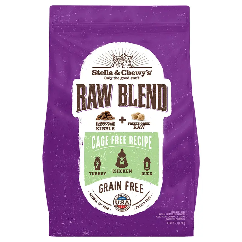 Stella & Chewy's 2.5 lbs Dry Cat Food Raw Blend Poultry