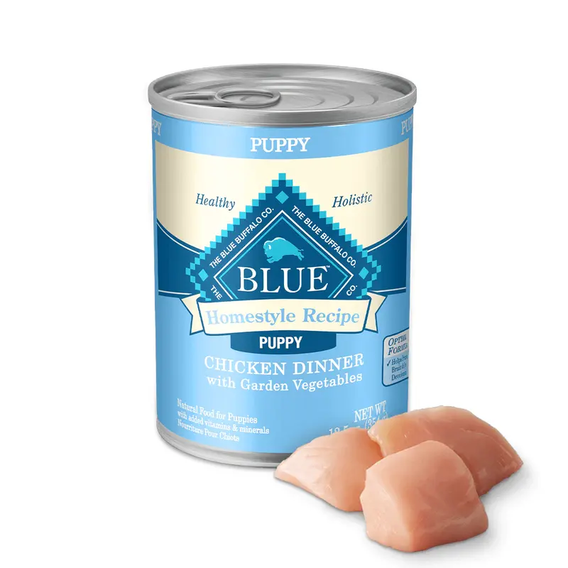 Blue Buffalo Puppy Homestyle Chicken with Garden Vegetables Wet Dog Cans (12.5oz)