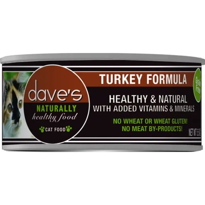 Dave's Naturally Healthy Turkey Formula Canned Cat Food