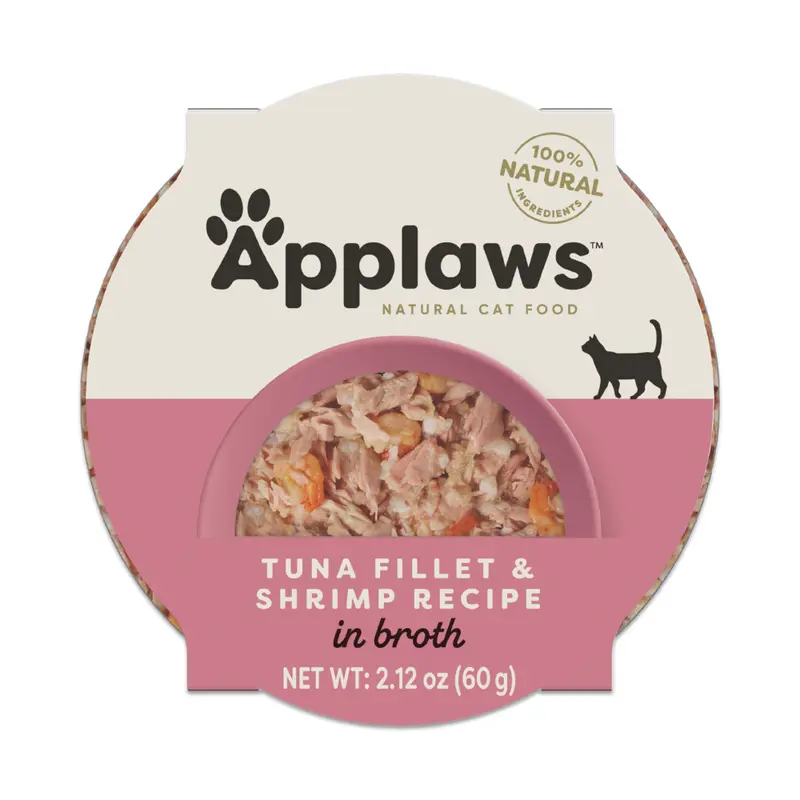 Applaws Natural Wet Cat Food Tuna Fillet with Shrimp in Broth
