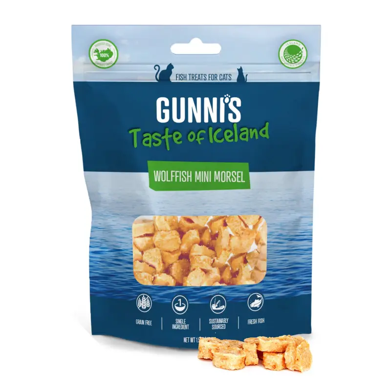 Gunni's Pet Wolffish Mini Morsel Cat Treats 1.5oz