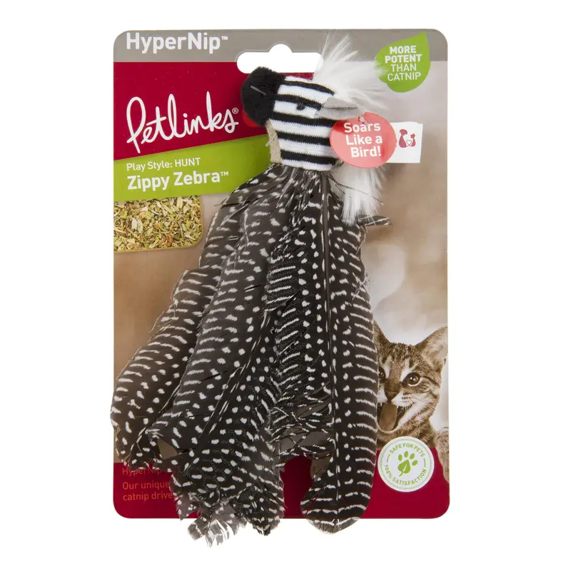 Petlinks HappyNip Zippy Zebra Catnip Cat Toy