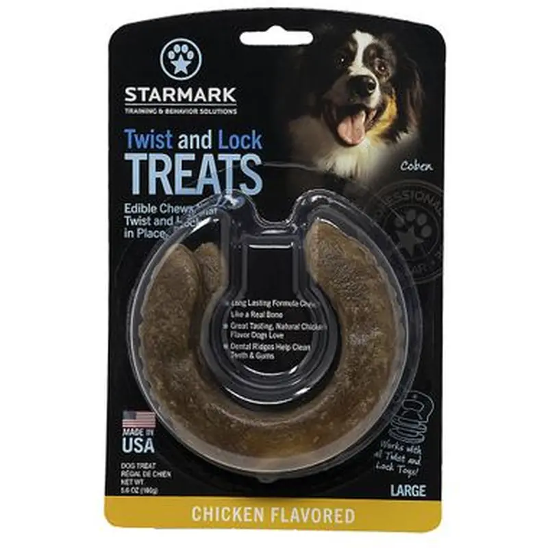 Starmark Twist & Lock Treats Chicken Flavor, Large, 2-Count