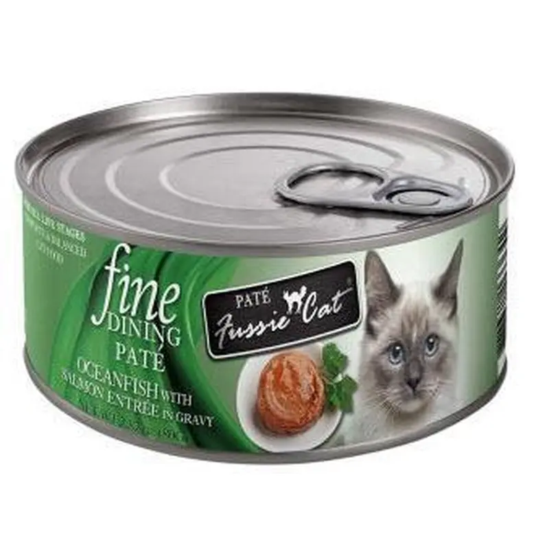 Fussie Cat Fine Dining Pate Oceanfish with Salmon Entre
