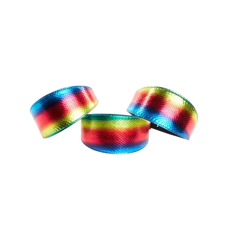 Pride Collection. Rainbow Snake 3 Wide Style Collar Set Of 3