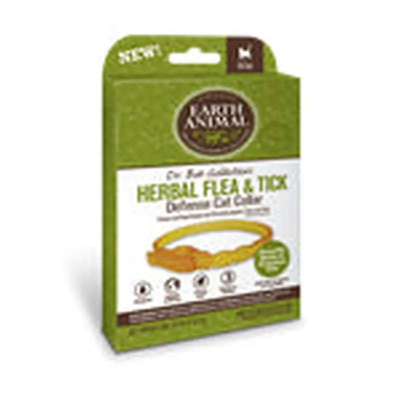 Earth Animal Herbal Flea and Tick Defense Collar for Cats, 3 Month Supply