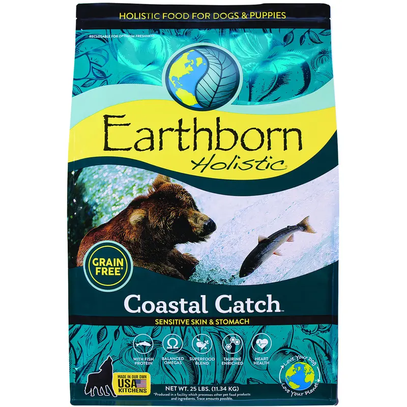 Earthborn Holistic 25lb Coastal Catch Grain Free Dog Food