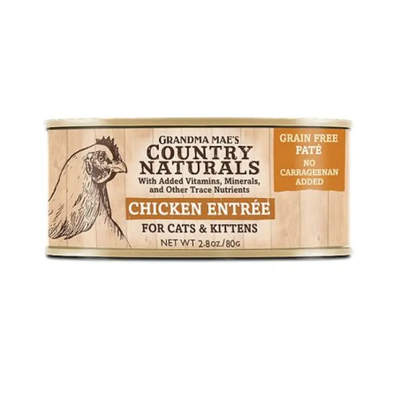 Grandma Maes Country Naturals Cat Pate Grain Free Chicken 2.8oz
