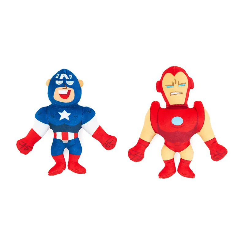 Zippypaws Plush Dog Toy Marvel Avengers Plush 2pk Captain America & Iron Man