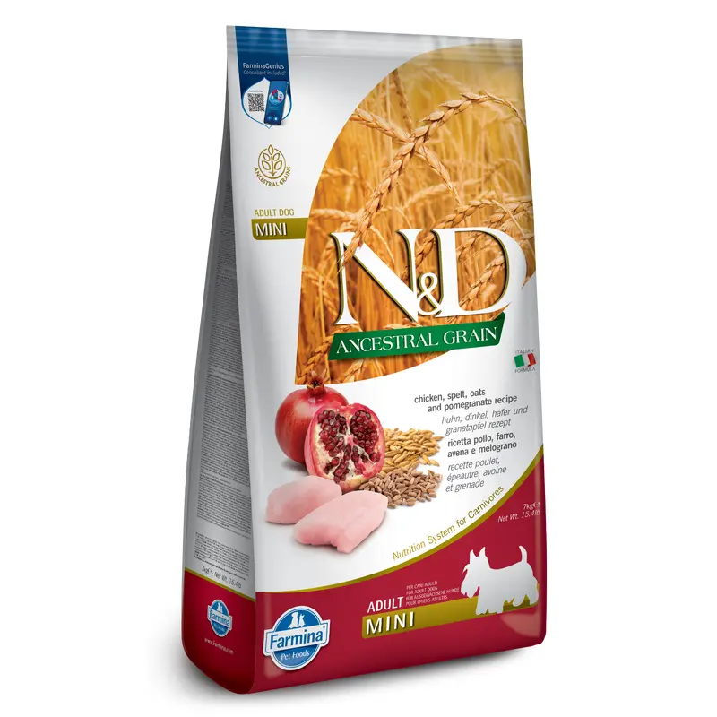 Farmina N&D Ancestral Grain Chicken & Pomegranate Mini Breed