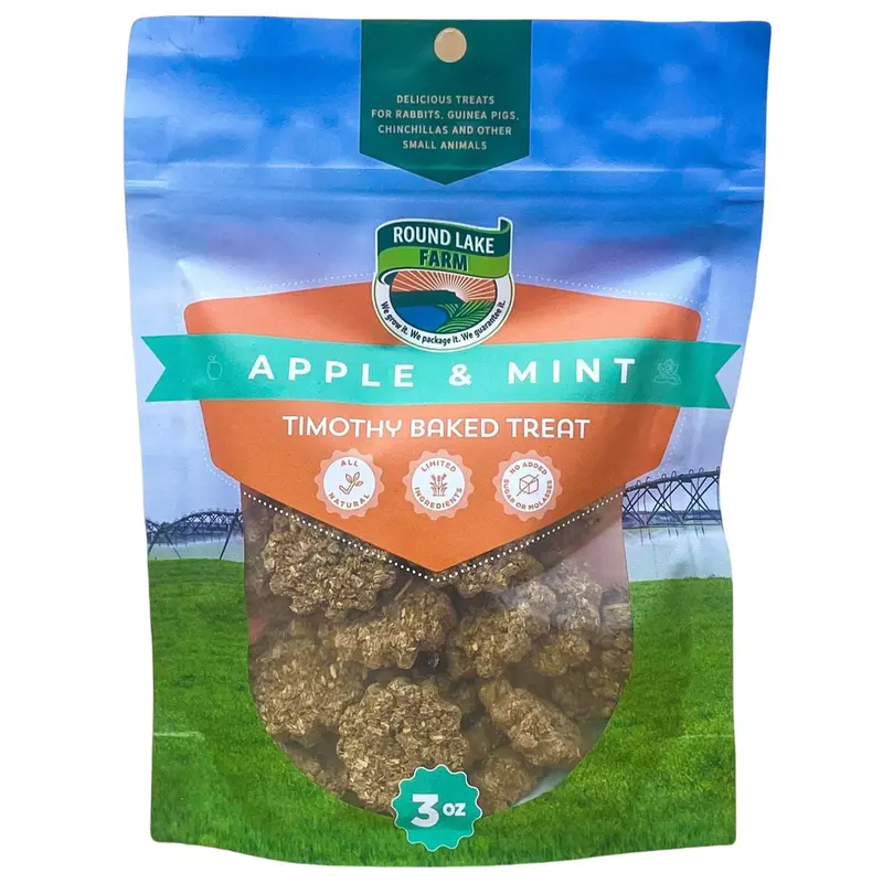 Round Lake Farm Apple & Mint Timothy Baked Treat 3oz