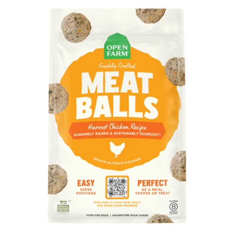 Open Farm Dog Frozen Meatballs Chicken 36 oz