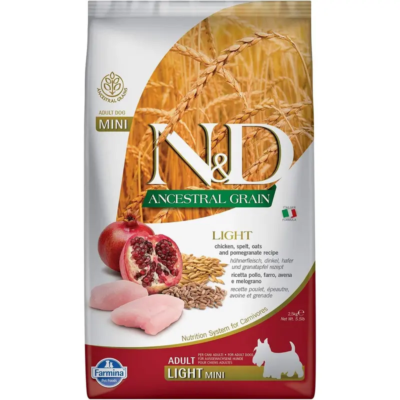 Farmina Ancestral Grains Chicken Light Mini Dry Dog Food 5.5lb Bag