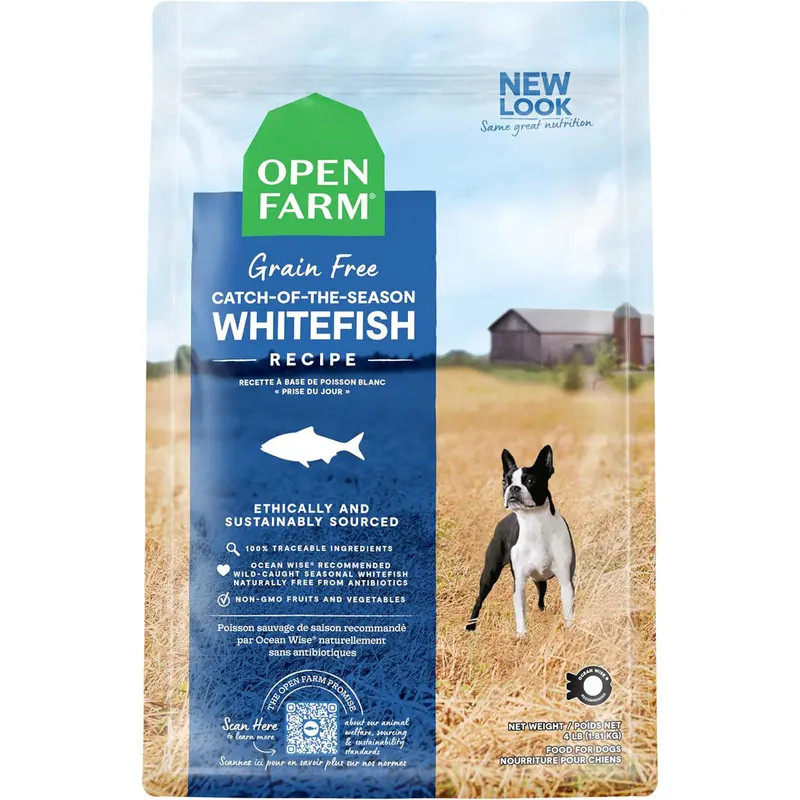 Open Farm Grain-Free Dry Dog Food - Catch-of-the-Season Whitefish - 4lb Bag
