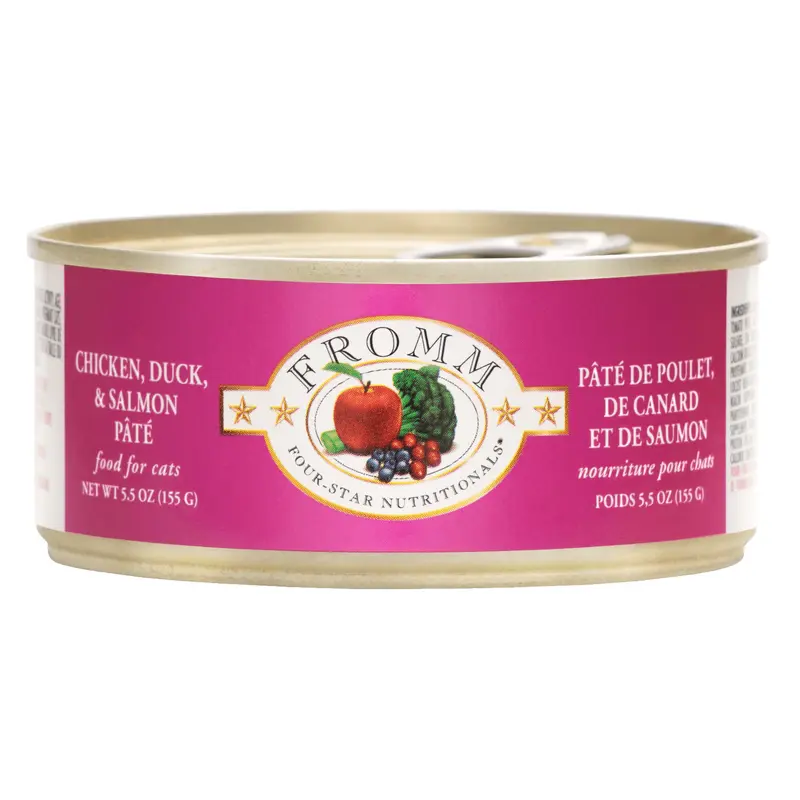 Fromm Four-Star Nutritionals Chicken, Duck, & Salmon Pt Food for Cats 5.5 oz