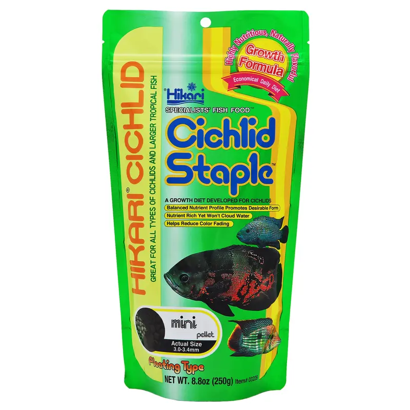 Hikari Cichlid Staple? Mini Pellet Fish Food 8.8 Oz