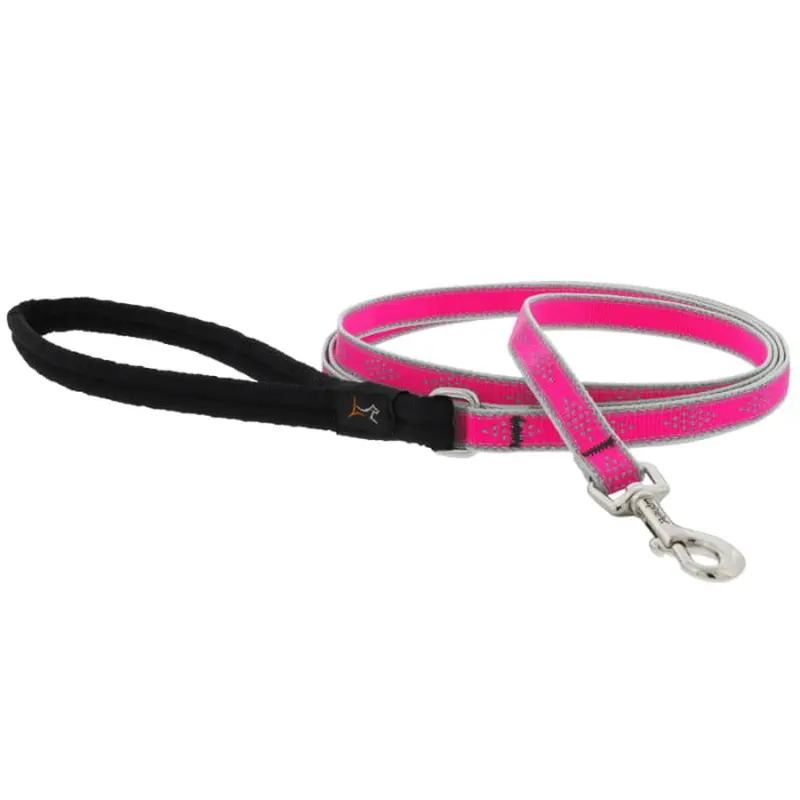 Lupine Pet Dog 6 Ft Long 1/2 In Leash Reflective Highlights Pink Diamonds
