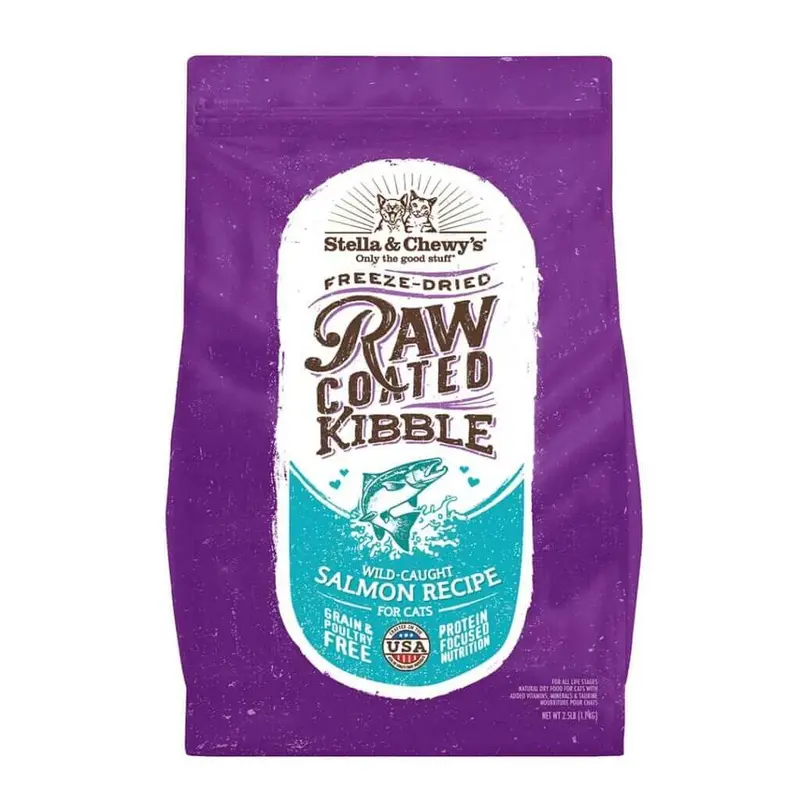 Stella & Chewy's Raw Coated Kibble Dry Cat Food - Wild-Caught Salmon - 2.5lb Bag