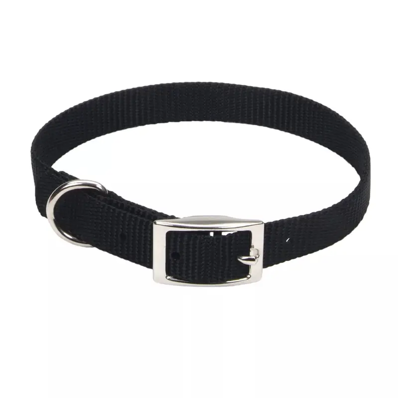 Coastal Single Ply 5/8in Wide 12in Dog Collar Black