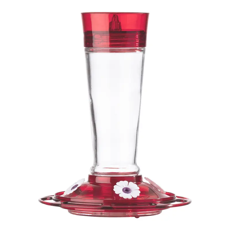 More Birds Ruby Glass Bottle Hummingbird Feeder 10oz