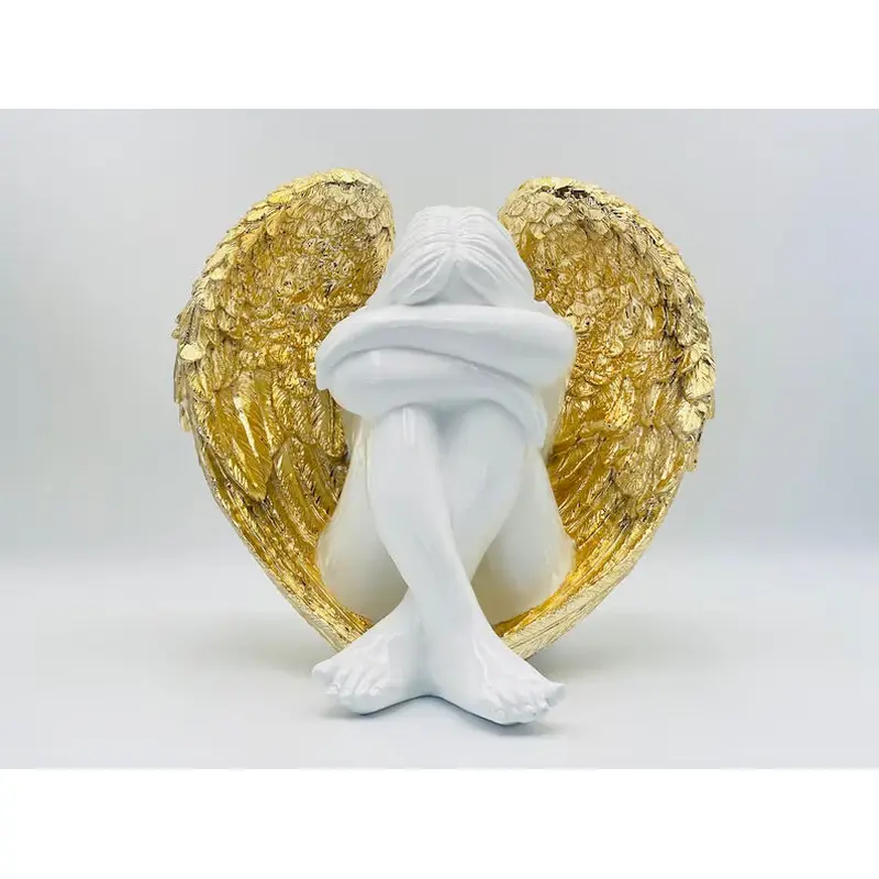 Modern Angel with Luxe Gold Wings