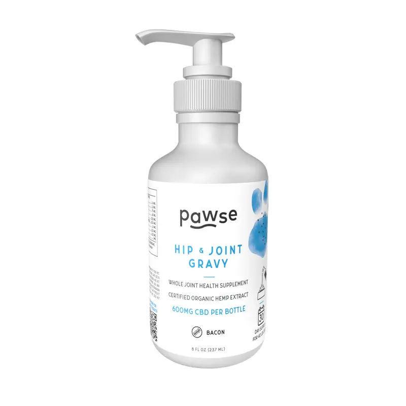 Pawse Hip & Joint Gravy - 600 MG Organic CBD - Joint Health Supplement - For All Dogs