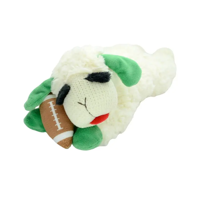 Multipet Tailgate Lamb Chop with Football 10.5" Dog Toy