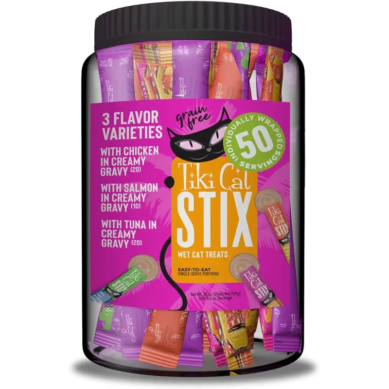 Tiki Cat Stix Mega Jar Variety Pack 0.5 oz., 50 pk