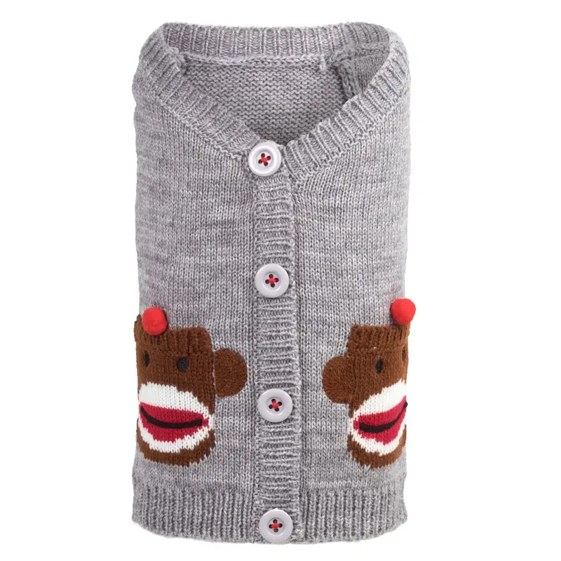 The Worthy Dog Sock Monkey Cardigan