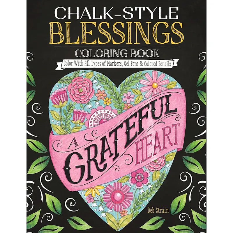 Chalk-Style Blessings Coloring Book