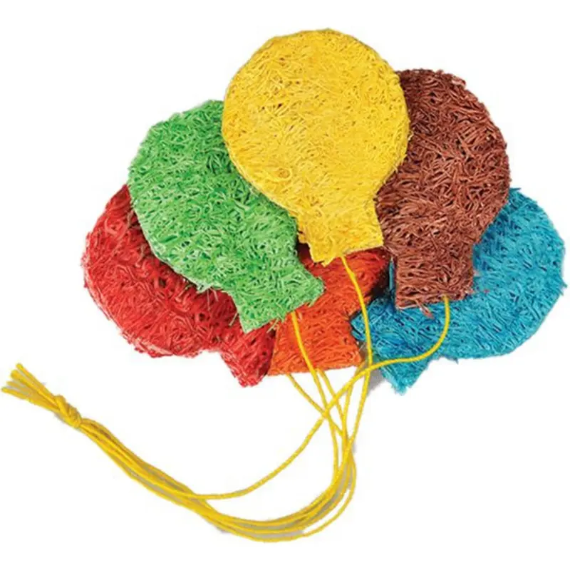 A & E Nibbles Loofah Balloon Small Animal Toy