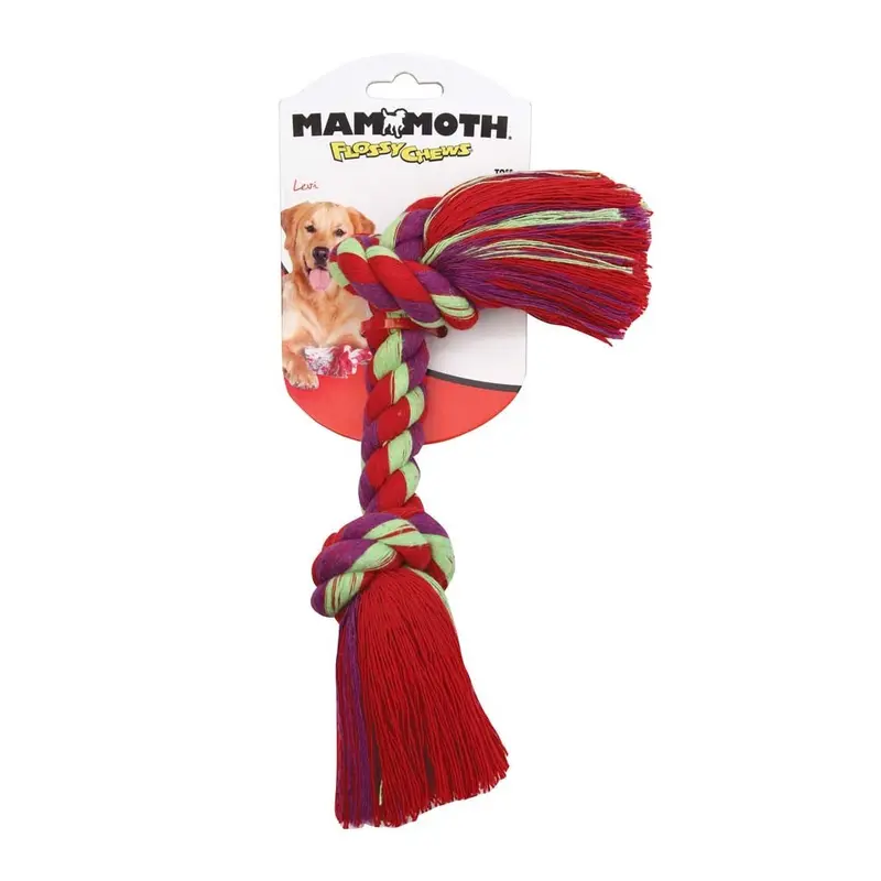 Mammoth Pet Products 2 Knot Bone Color Small 9"