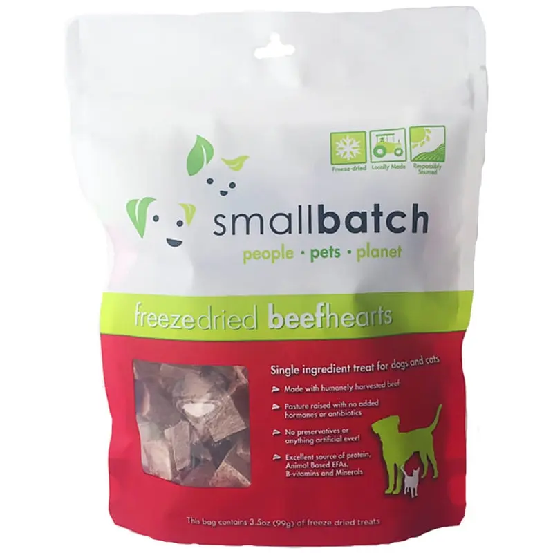 Small Batch Freeze Dried Beef Hearts 3.5 oz.