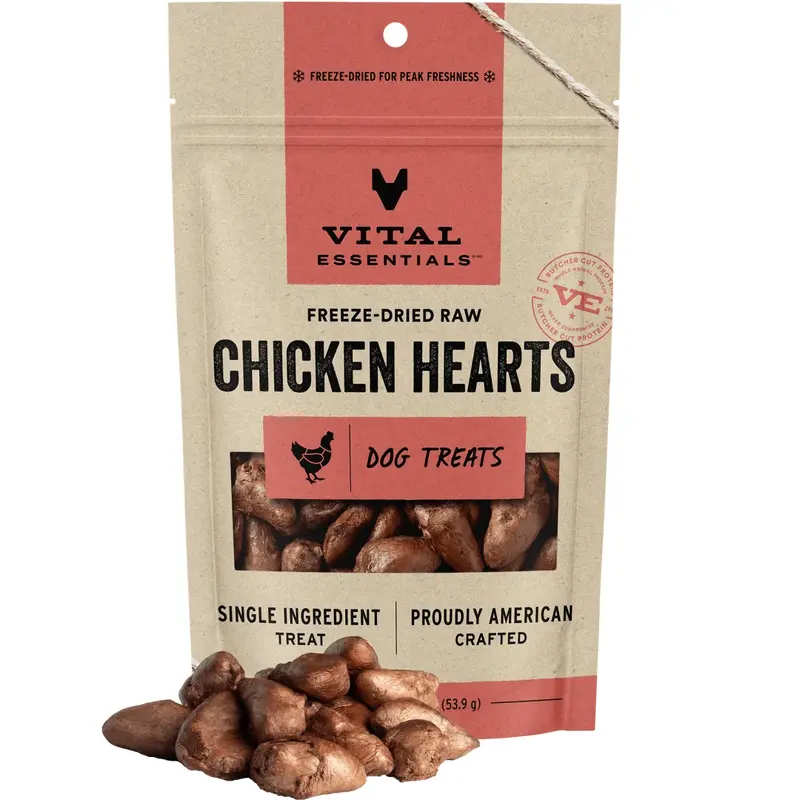 Vital Essentials Freeze Dried Chicken Hearts