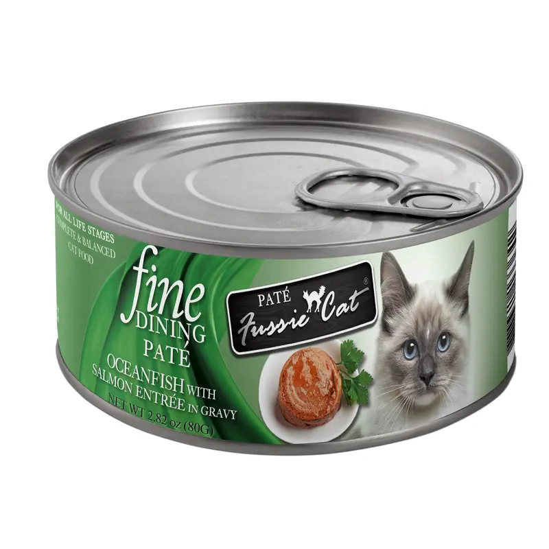 Fussie Cat Fine Dining Pate Oceanfish with Salmon Entre 2.82oz