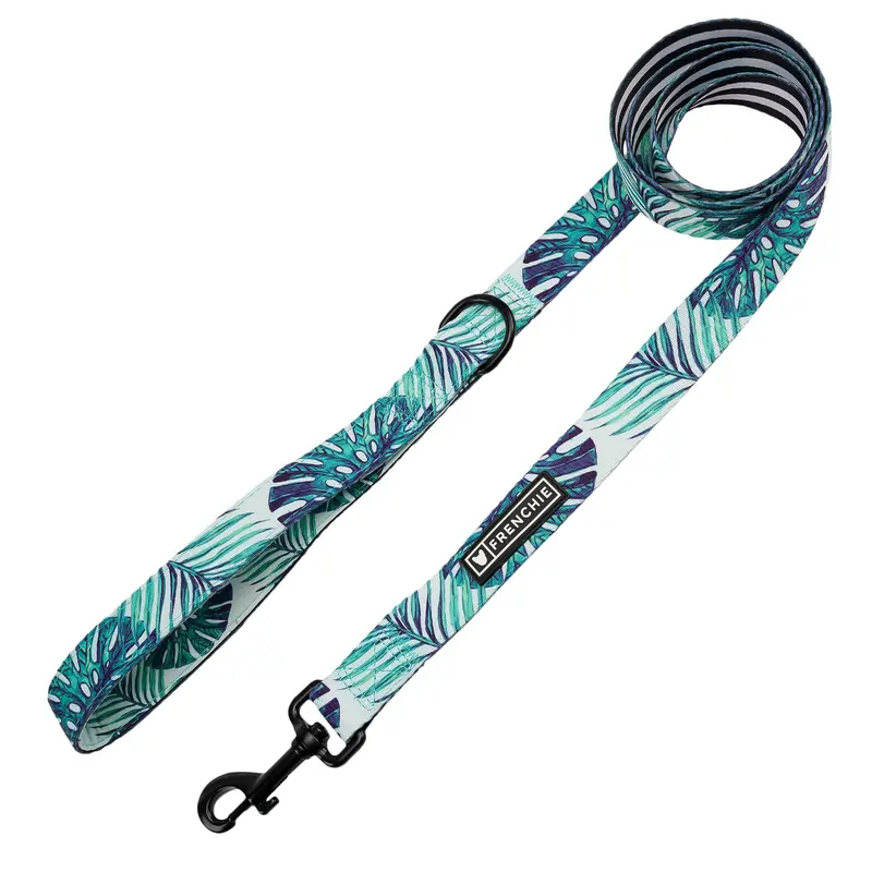 Frenchie Comfort Leash - Beverly Palms- Green