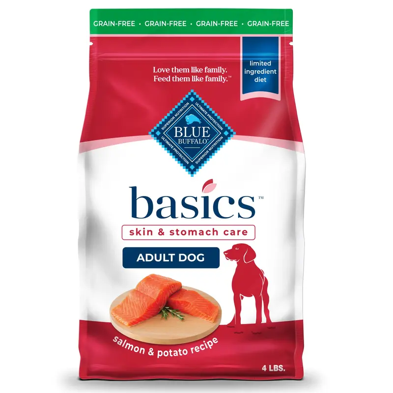 Blue Buffalo Basics Adult Grain-Free Salmon & Potato, Limited Ingredient Diet Dry Dog Food
